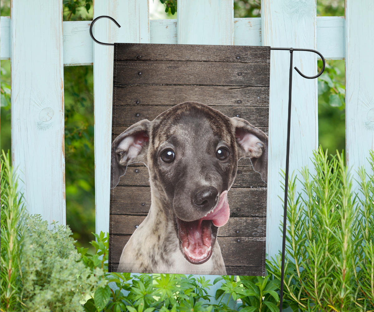 Whippet Dog Design Garden & House Flags - JillnJacks Exclusive
