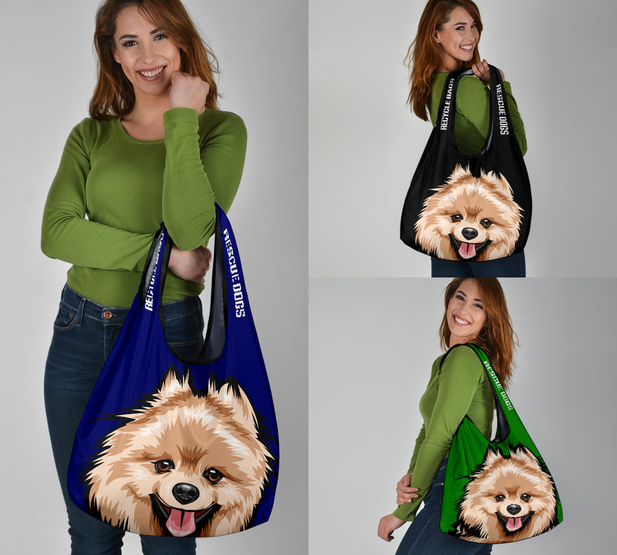 Pomeranian Design #2 - 3 Pack Grocery Bags - 2022 Collection