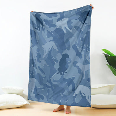 Vizsla Blue Camouflage Design Premium Blanket