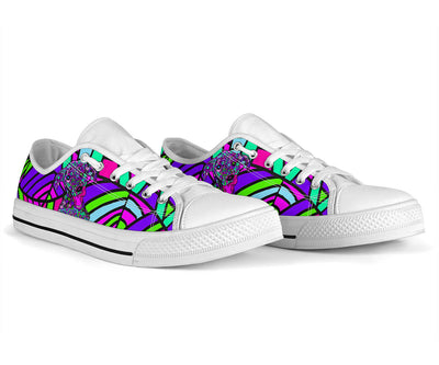 Whippet Design Canvas Low Tops Shoes - Art By Cindy Sang - JillnJacks Exclusive