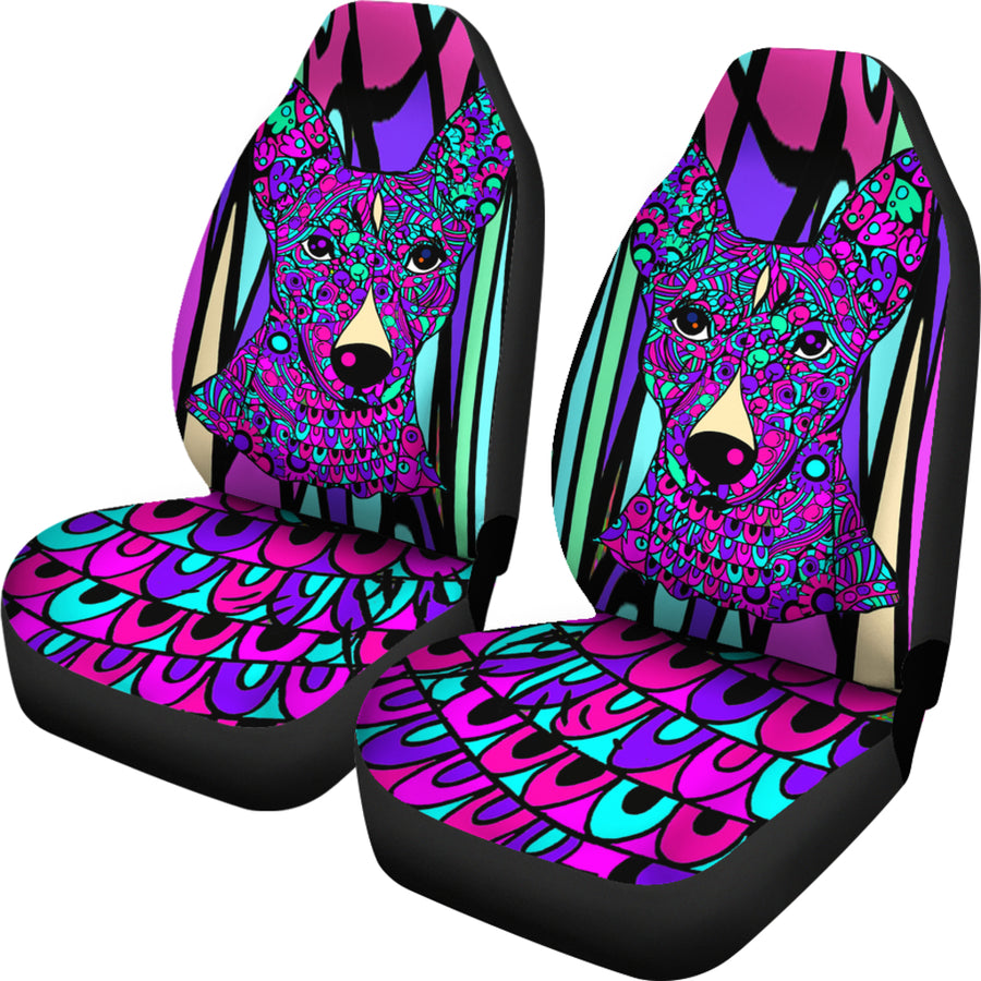 Basenji Design Car Seat Covers - Art by Cindy Sang - JillnJacks Exclusive