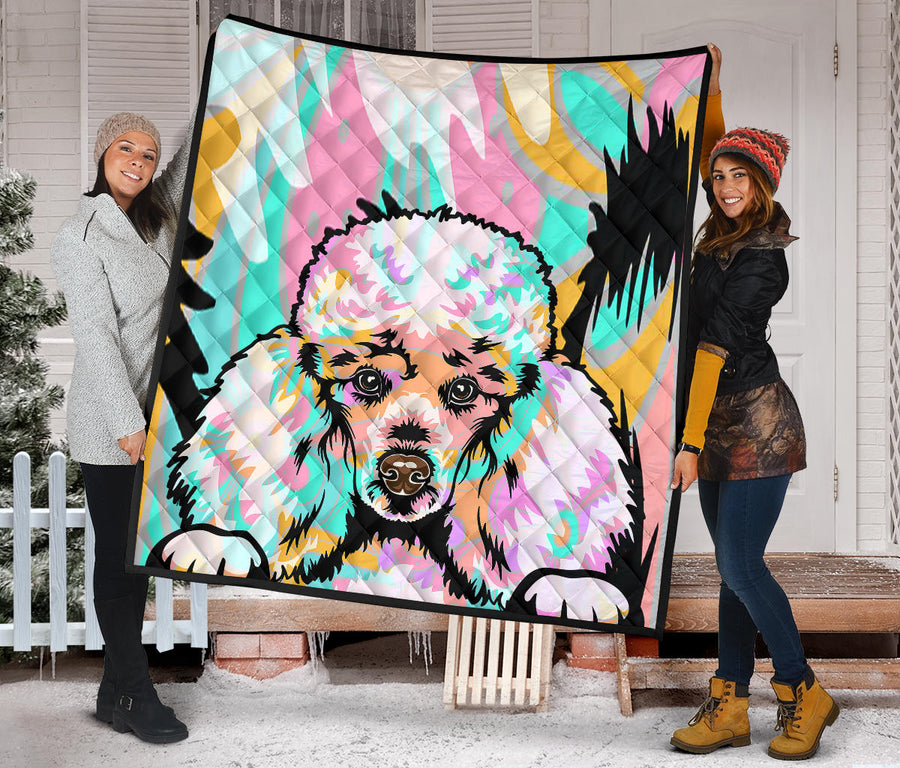 Poodle Design #3 Handcrafted Premium Quilts - 2023 Collection by Cindy Sang