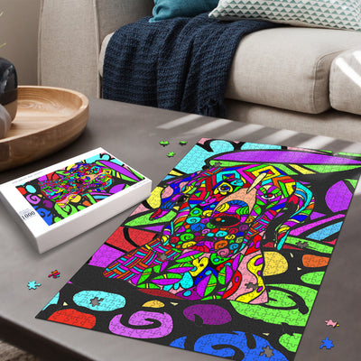 Great Dane Design Jigsaw Puzzle - Art by Cindy Sang - JillnJacks Exclusive