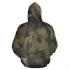 Whippet Design Light Green Camouflage All Over Print Zip-Up Hoodies