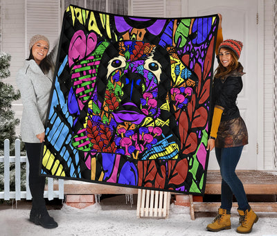Saint Bernard Design Handcrafted Quilts - Art By Cindy Sang - JillnJacks Exclusive
