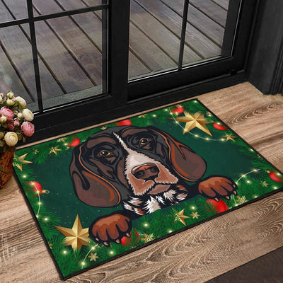 German Shorthaired Pointer Design Christmas Background Door Mats - 2022 Collection