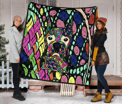 Boxer Design Handcrafted Quilts - Art By Cindy Sang - JillnJacks Exclusive