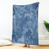 Bull Terrier Blue Camouflage Design Premium Blanket