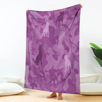 Staffordshire Terrier (Staffie) Pink Camouflage Design Premium Blanket