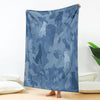Staffordshire Terrier (Staffie) Blue Camouflage Design Premium Blanket