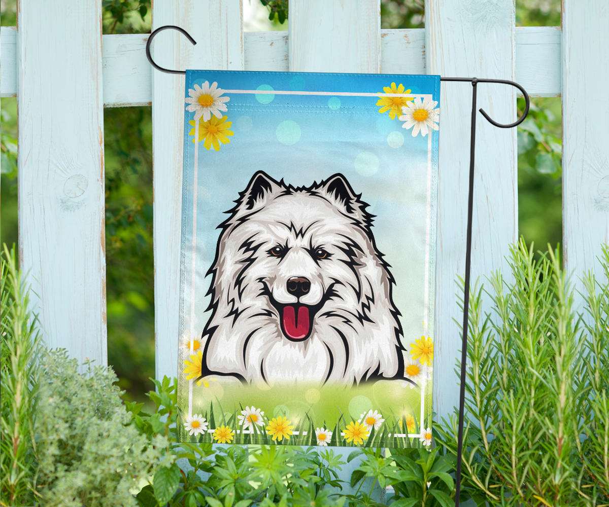 Samoyed Design Spring and Summer Garden And House Flags - 2022 Collection