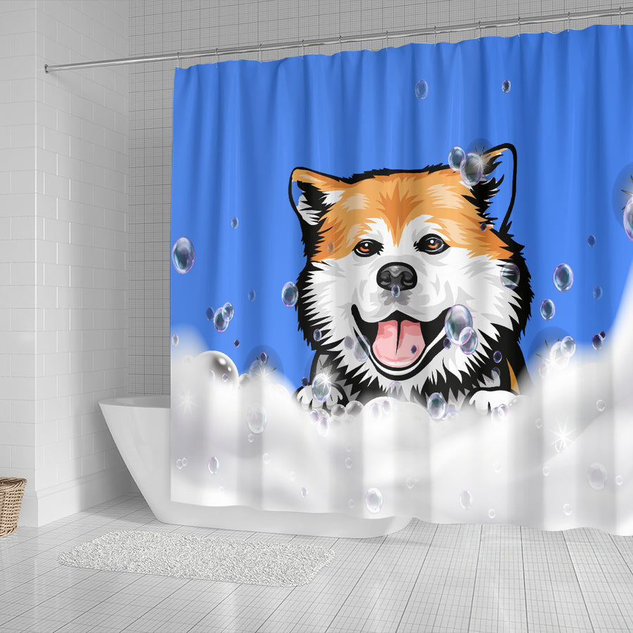 Akita Design Shower Curtains with Blue Back - 2022 Collection