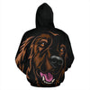 Irish Setter Design #2 All Over Print Hoodies With Black Background