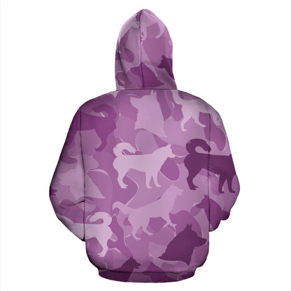 Husky Pink All Over Print Camouflage Hoodie - JillnJacks Exclusive - Jill 'n Jacks
