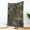 Dalmatian Pale Green Camouflage Design Premium Blanket