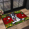Whippet Design Christmas Background Door Mats - 2022 Collection