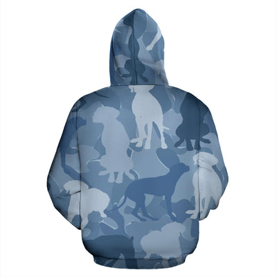 Vizsla Light Blue All Over Print Camouflage Hoodie - JillnJacks Exclusive - Jill 'n Jacks