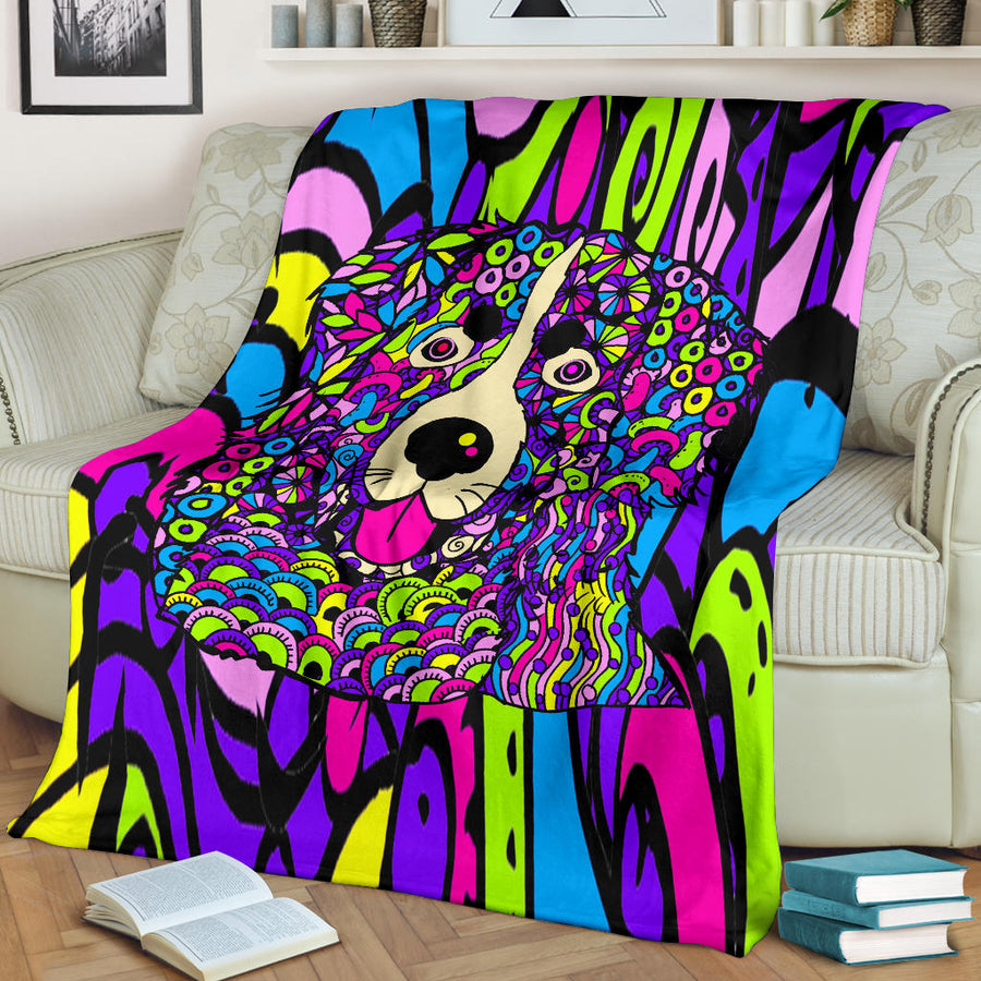 Bernese Mountain Dog Design Premium Fleece Blankets - Art by Cindy Sang - JillnJacks Exclusive