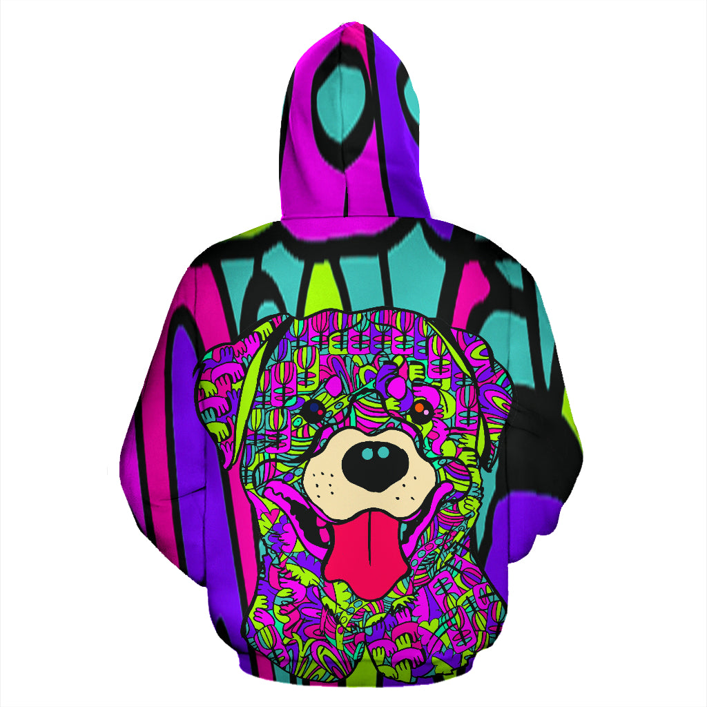 Rottweiler Design #2 All Over Print Zip-Up Hoodies - Art By Cindy Sang - JillnJacks Exclusive