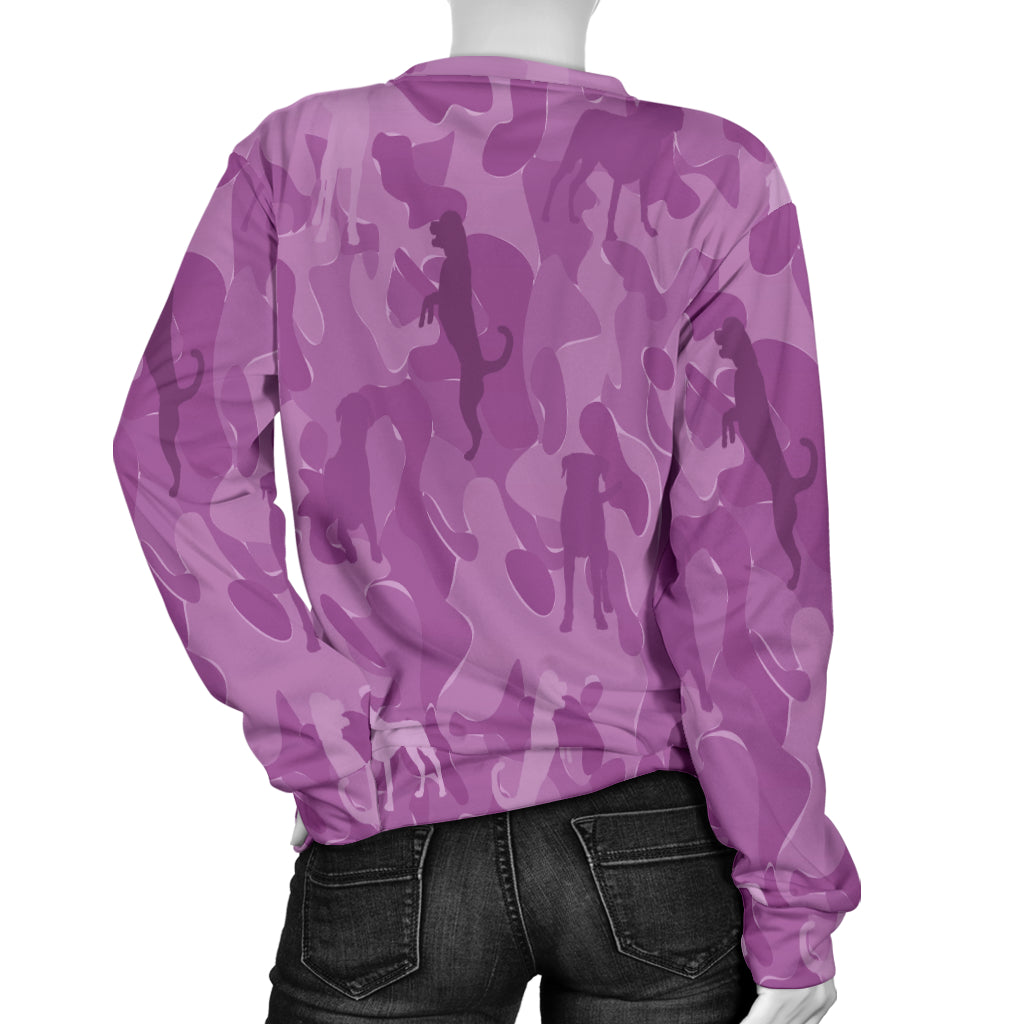 Rottweiler Pink Camouflage Design Sweater For Women - JillnJacks Exclusive