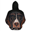 German Shorthaired Pointer Design All Over Print Hoodies With Black Background