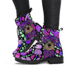 Miniature Schnauzer Design Handcrafted Leather Boots - Art by Cindy Sang - JillnJacks Exclusive