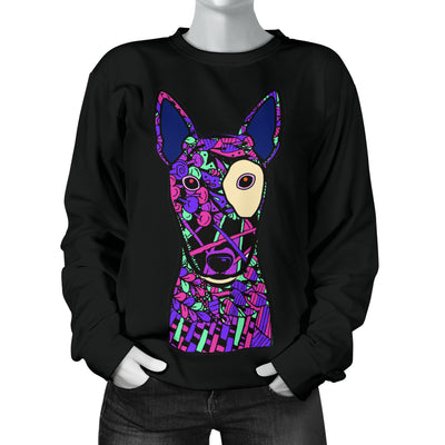 Bull Terrier Design Sweaters For Women - Art by Cindy Sang - JillnJacks Exclusive