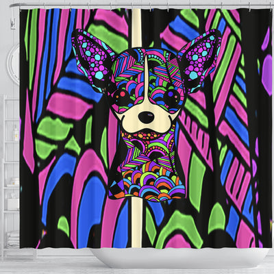 Chihuahua Design Shower Curtains (Design #2) - Art By Cindy Sang