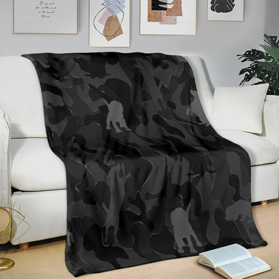 Beagle Grey Camouflage Design Premium Blanket