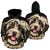 Havanese Design All Over Print Hoodies With Black Background