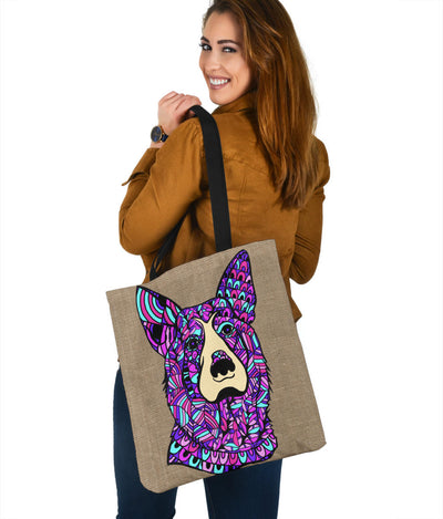 German Shepherd Design Tote Bags - Art By Cindy Sang - JillnJacks Exclusive