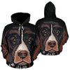German Shorthaired Pointer Design All Over Print Hoodies With Black Background
