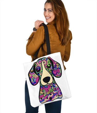 Beagle Design Tote Bags - Art By Cindy Sang - JillnJacks Exclusive