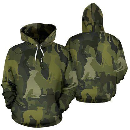 Greyhound Dark Green All Over Print Camouflage Hoodie - JillnJacks Exclusive - Jill 'n Jacks