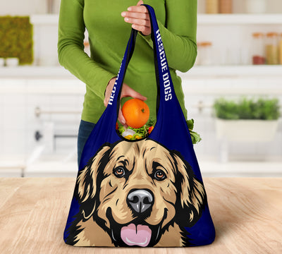 Golden Retriever Design #2 - 3 Pack Grocery Bags - 2022 Collection