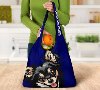 Long Haired Chihuahua Design 3 Pack Grocery Bags - 2022 Collection