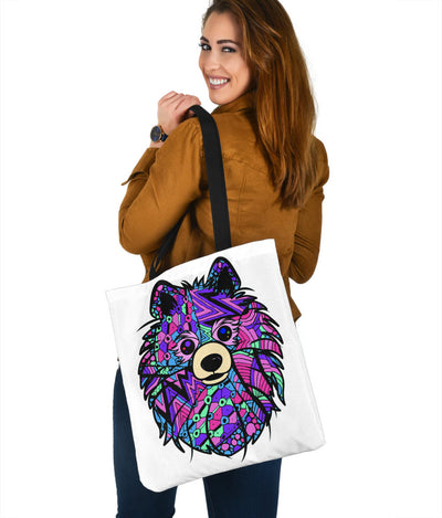 Pomeranian Design Tote Bags - Art By Cindy Sang - JillnJacks Exclusive