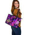 Long Haired Chihuahua Large Leather Tote Bag -  Art by Cindy Sang - JillnJacks Exclusive