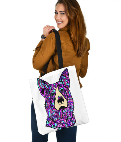 German Shepherd Design Tote Bags - Art By Cindy Sang - JillnJacks Exclusive
