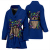 Yorkie Blue Design Bathrobes for Women - Art by Cindy Sang - JillnJacks Exclusive