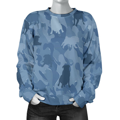 Pug Blue Camouflage Design Sweater For Women - JillnJacks Exclusive