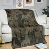 Bull Terrier Pale Green Camouflage Design Premium Blanket