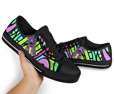 Pit Bull Design Canvas Low Tops Shoes - Art By Cindy Sang - JillnJacks Exclusive