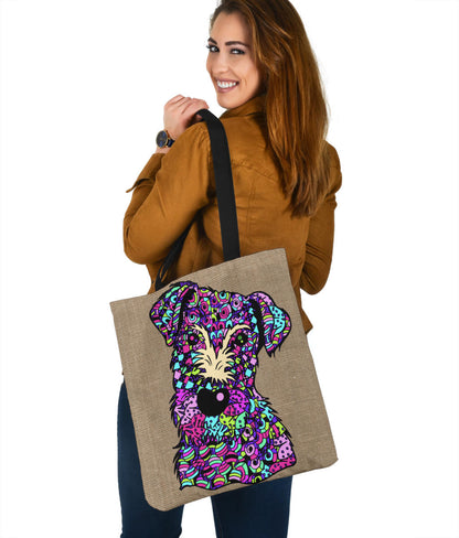 Airedale Terrier Design Tote Bags - Art By Cindy Sang - JillnJacks Exclusive