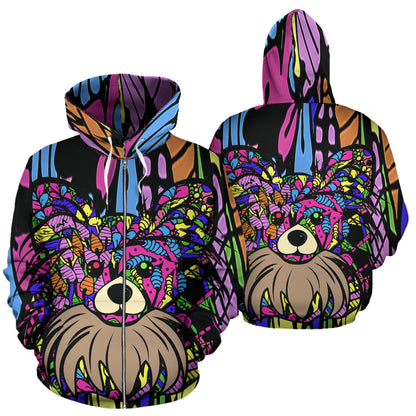 Papillon Design All Over Print Zip-Up Hoodies - Art By Cindy Sang - JillnJacks Exclusive