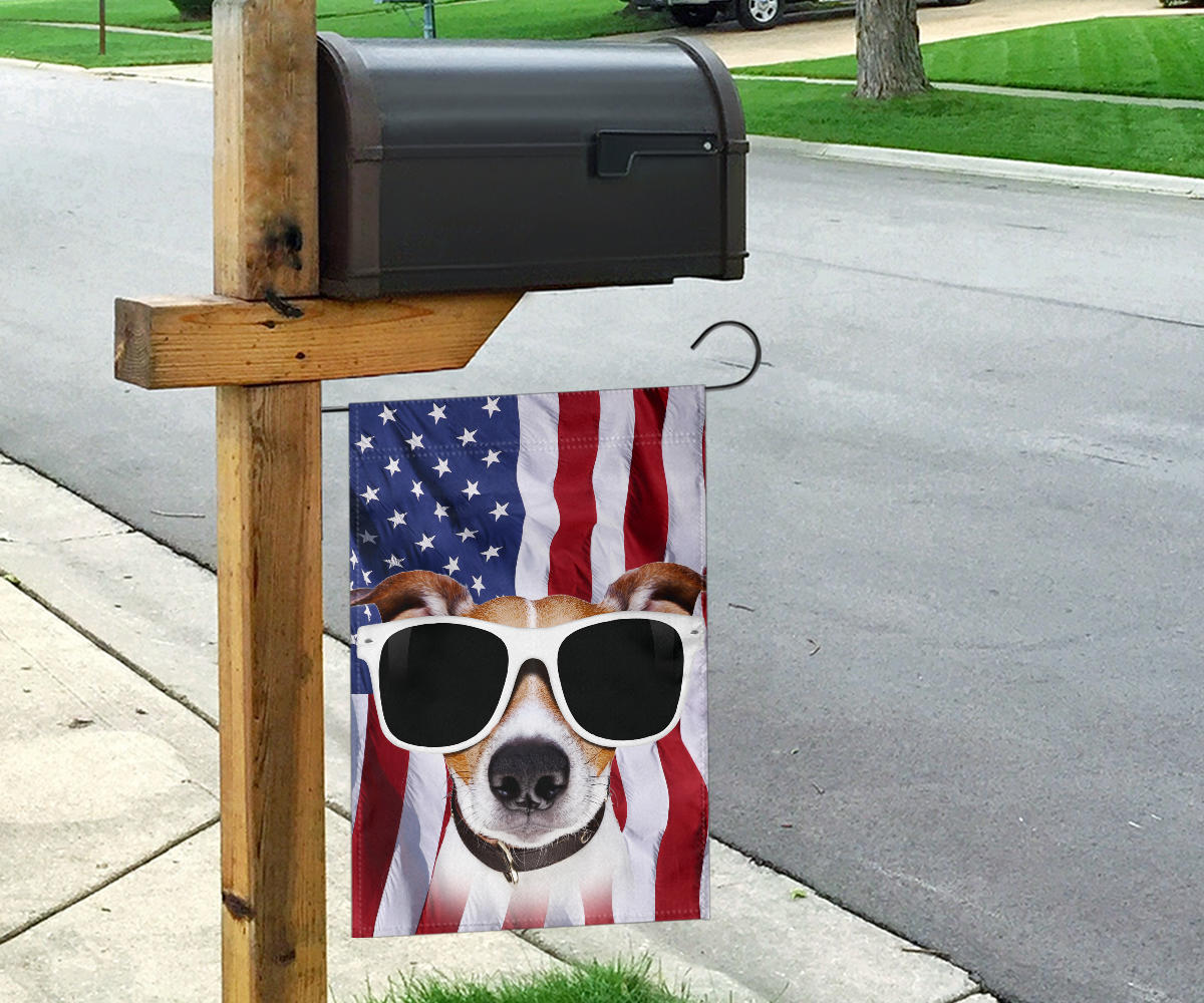 Jack Russell Terrier Dog Design Garden & House Flags - JillnJacks Exclusive