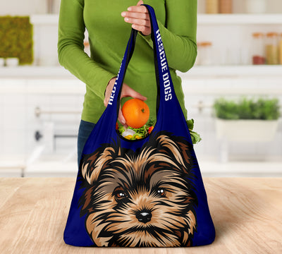 Yorkshire Terrier (Yorkie) Design 3 Pack Grocery Bags - 2022 Collection