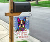Boston Terrier Design Seasons Greetings Garden and House Flags - Art By Cindy Sang - JillnJacks Exclusive