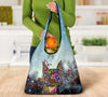 Doberman Design 3 Pack Grocery Bags With Holiday / Christmas Print - Art by Cindy Sang