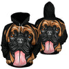 Boxer #2 Design All Over Print Hoodies With Black Background